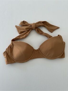 À La Plage French Bikini Top Nude Size 38 (US Small) No Padding Minimalist Style